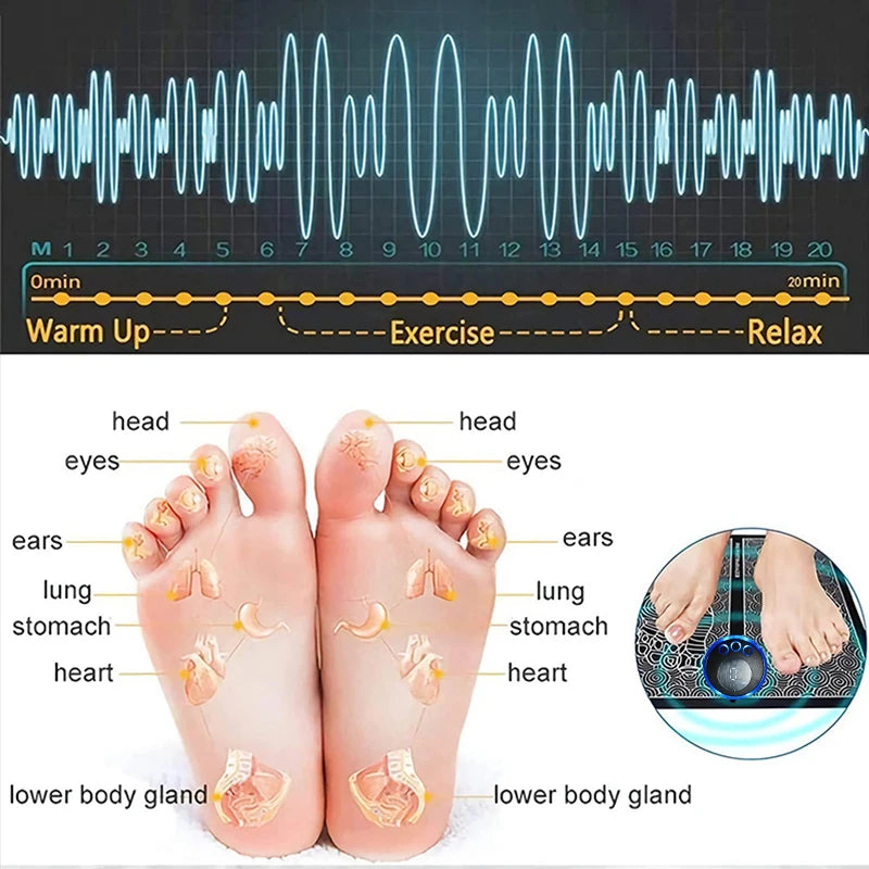 Electric Foot Massager Pad Muscle Massage Relaxation